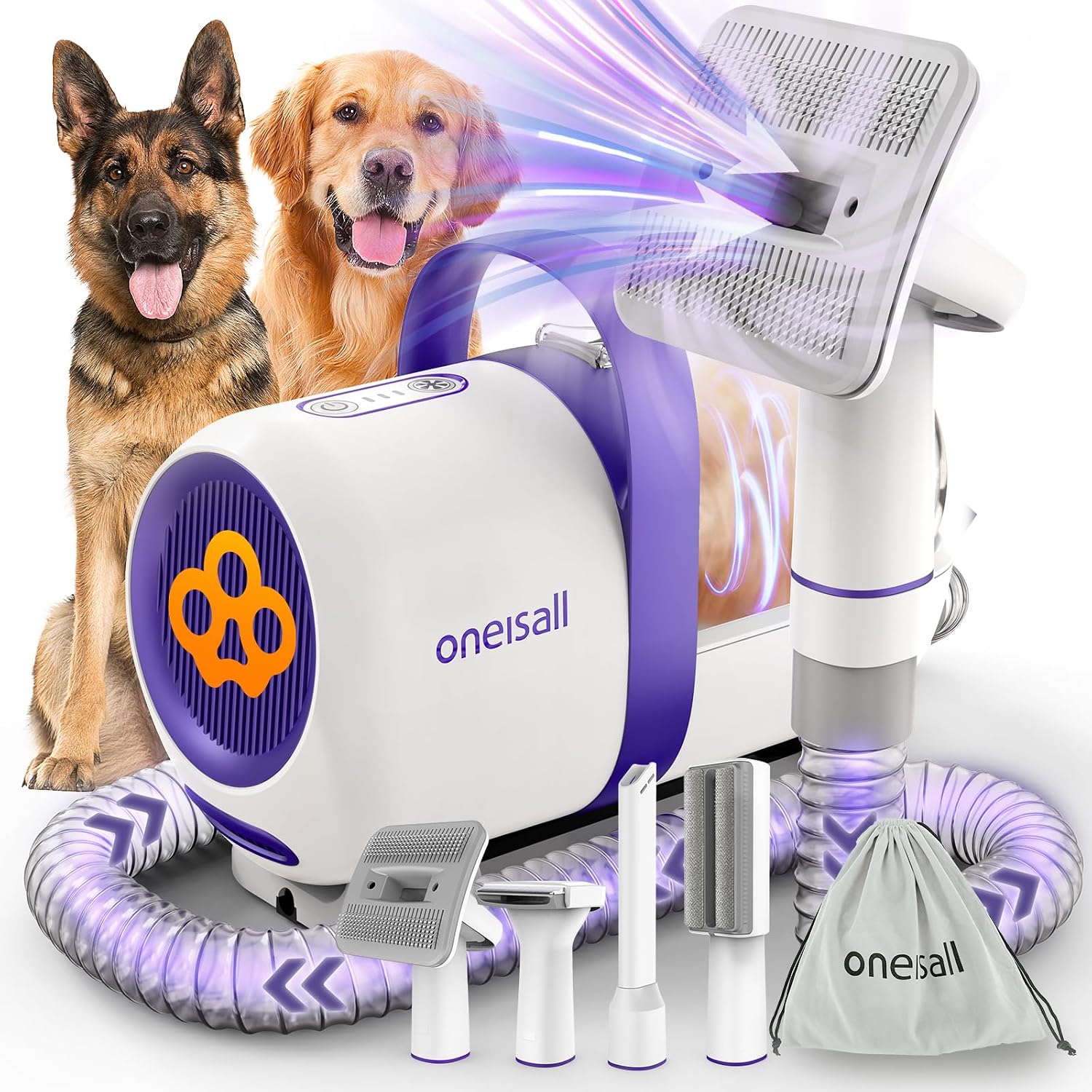 Pet Grooming Vacuum Suction Kit 5 In 1 - Наборы щеток-щетоколоток oneisall для удаления шерсти