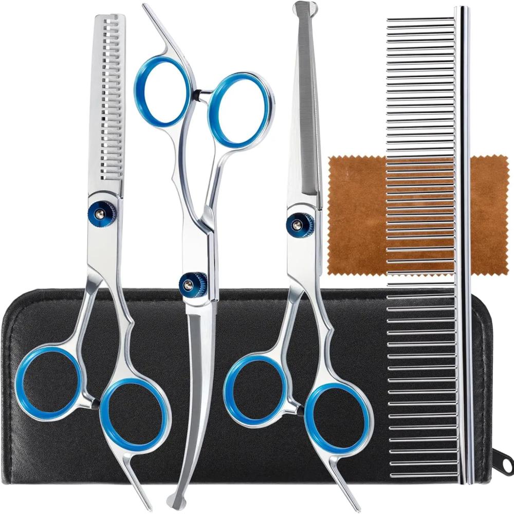 Professional Pet Grooming Scissors Curved - Профессиональные изогнутые ножницы для прореживания шерсти
