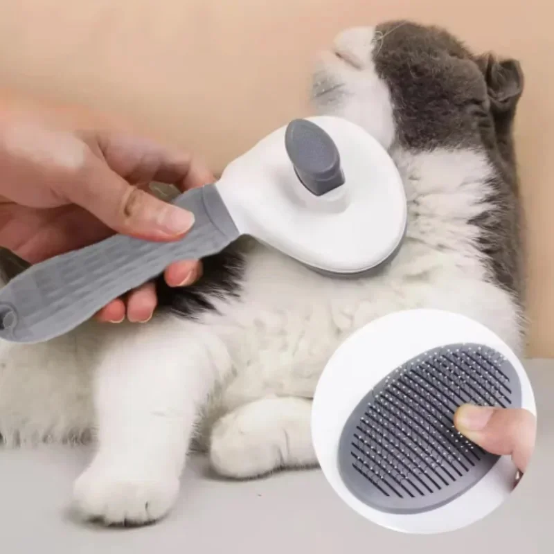 Slicker Brush Self Cleaning Pet Grooming - Самоочищающаяся щетка для вычесывания шерсти собак