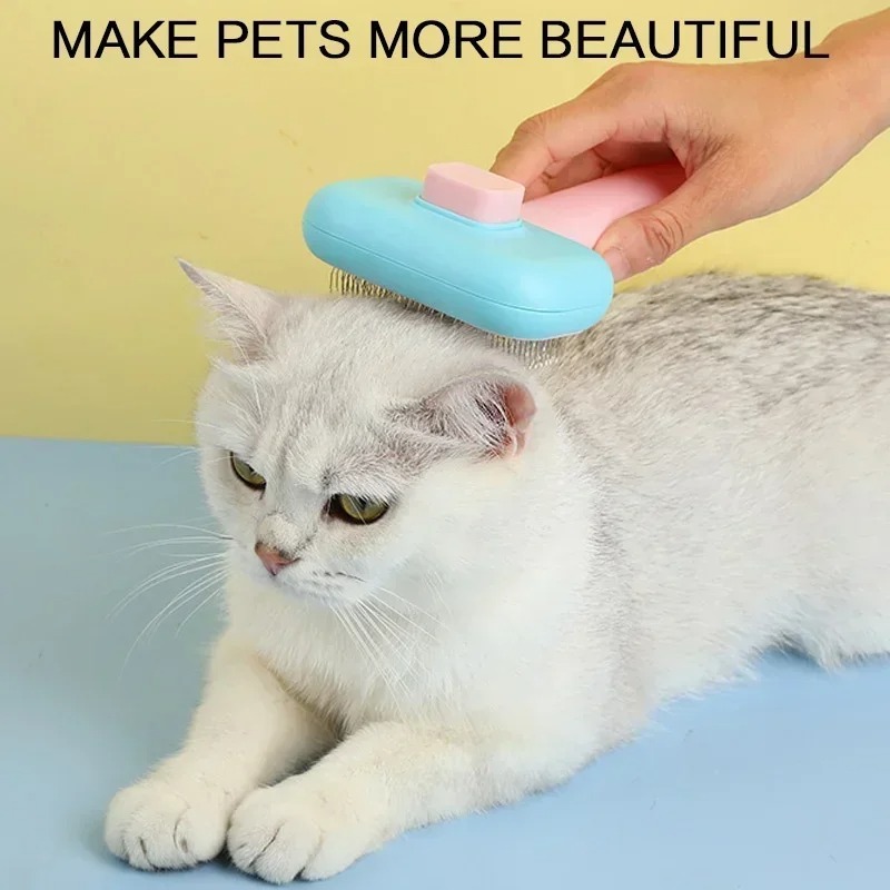 Slicker Brush Self Cleaning Pet Grooming - Самоочищающаяся расческа-щетка для ухода за шерстью