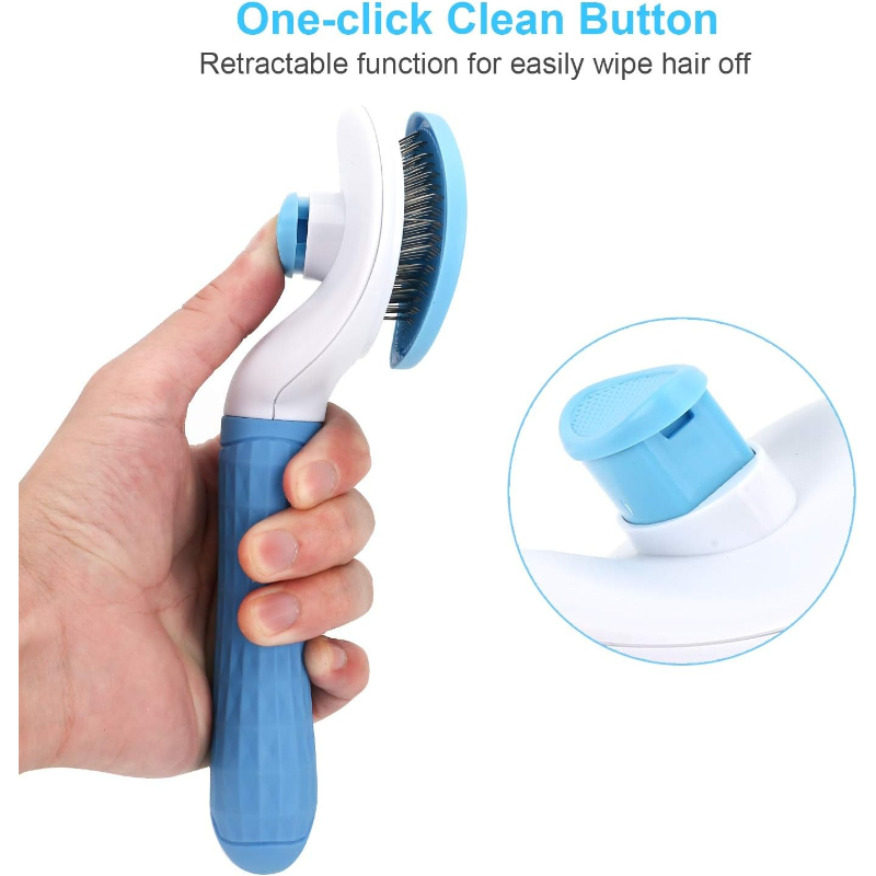 Самоочищающаяся щетка-слайкер  – обзор и цена Slicker Brush Self Cleaning Pet Grooming