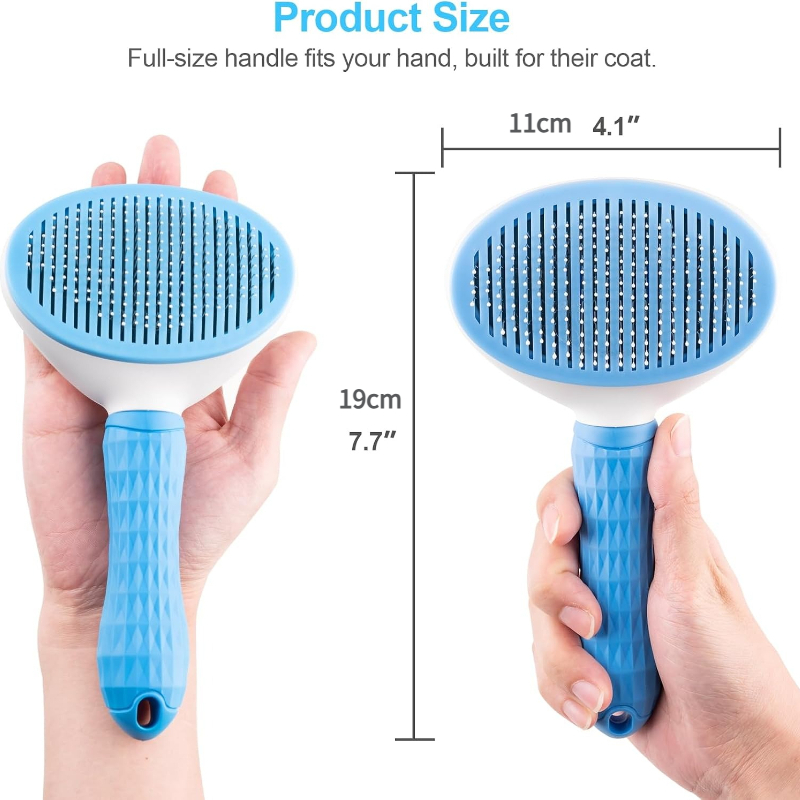 Самоочищающаяся щетка-слайкер  – обзор и цена Slicker Brush Self Cleaning Pet Grooming