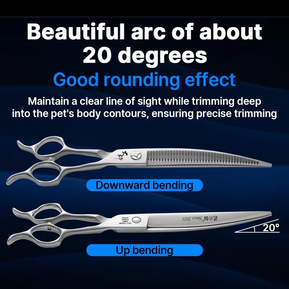 7,25-дюймовые экологичные изог – обзор и цена Professional Pet Grooming Scissors Curved