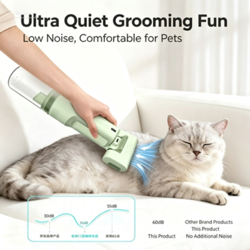 Беспроводной пылесос для ухода – обзор и цена Pet Grooming Vacuum Suction Kit 5 In 1