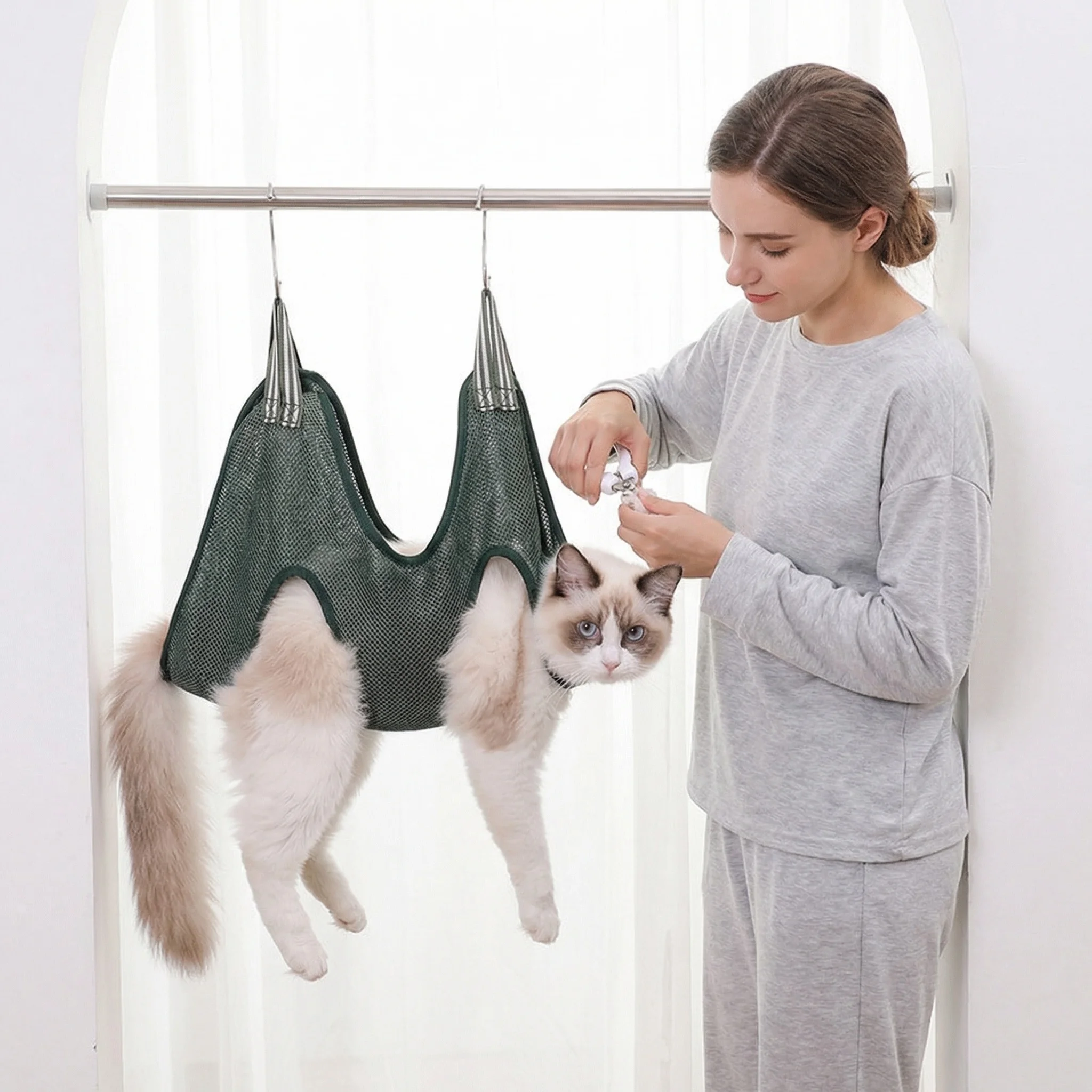 Гамак для груминга кошек, сумк – обзор и цена Pet Grooming Hammock Sling Restraint