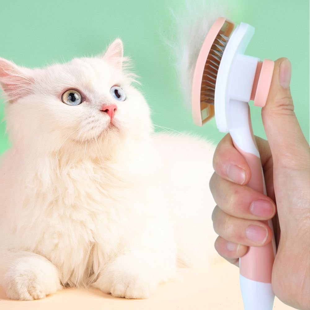 Щетка-расческа для ухода за ше – обзор и цена Slicker Brush Self Cleaning Pet Grooming