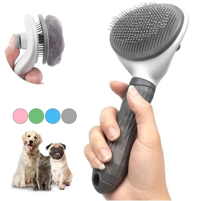 Самоочищающаяся щетка для выче – обзор и цена Slicker Brush Self Cleaning Pet Grooming