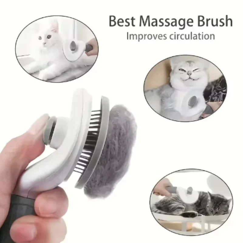 Самоочищающаяся щетка для выче – обзор и цена Slicker Brush Self Cleaning Pet Grooming