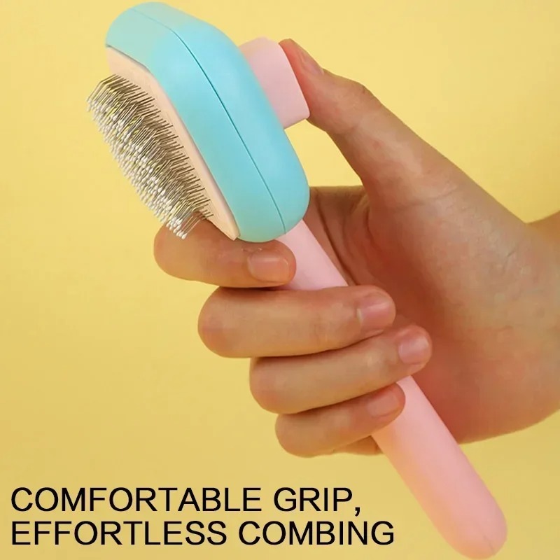Самоочищающаяся расческа-щетка – обзор и цена Slicker Brush Self Cleaning Pet Grooming
