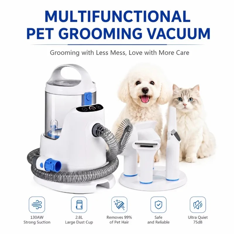 Профессиональный набор для гру – обзор и цена Pet Grooming Vacuum Suction Kit 5 In 1